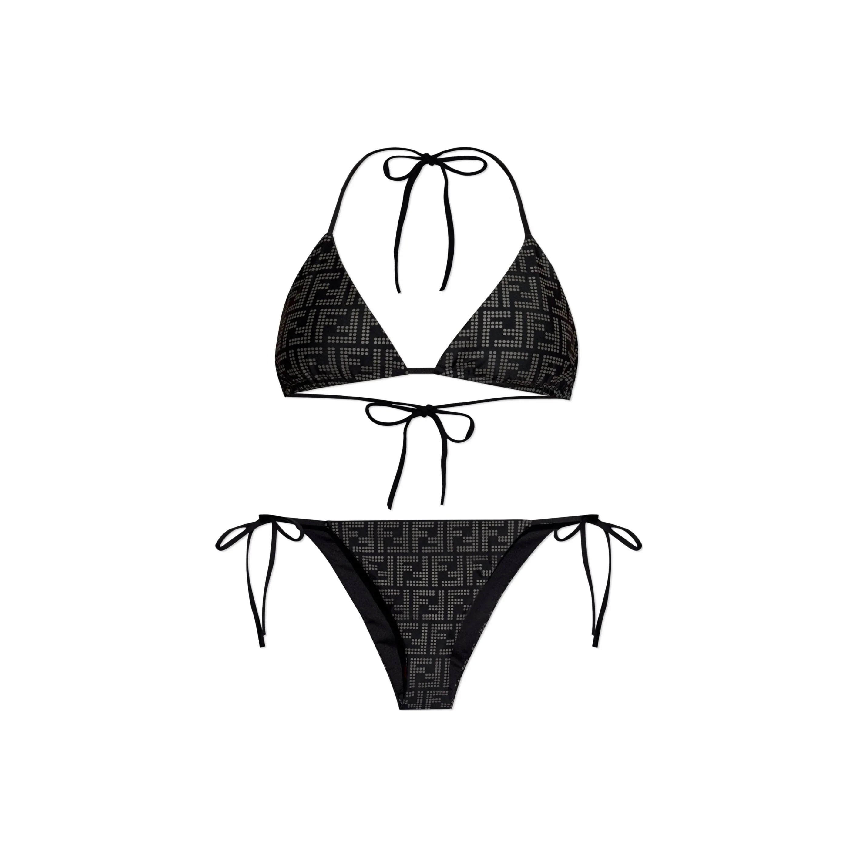 FENDI Allover Ff Printed Halterneck Two Piece Swimsuit