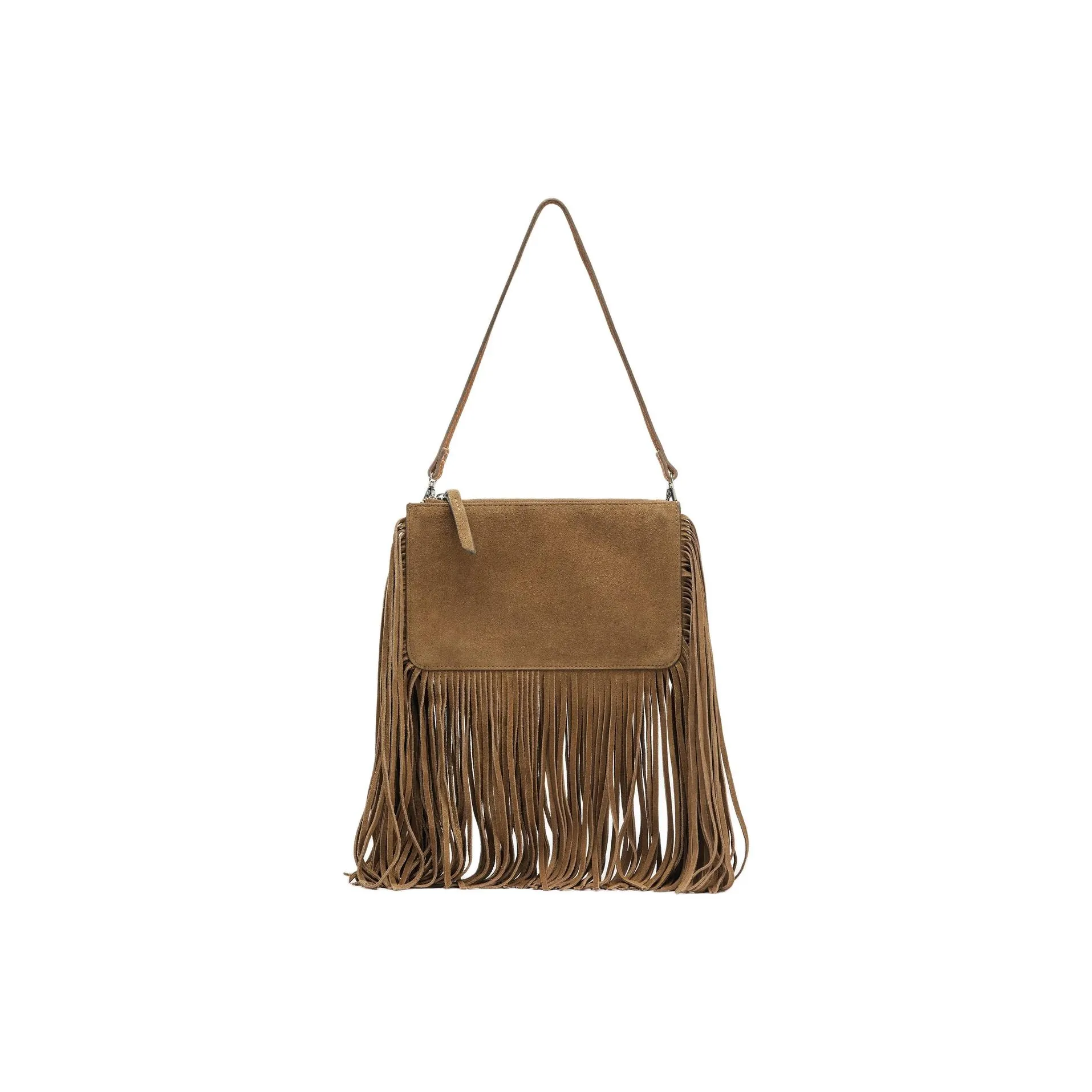ZARA Cow Leather Crossbody Bag, Shoulder Bag Mini Women's Brown