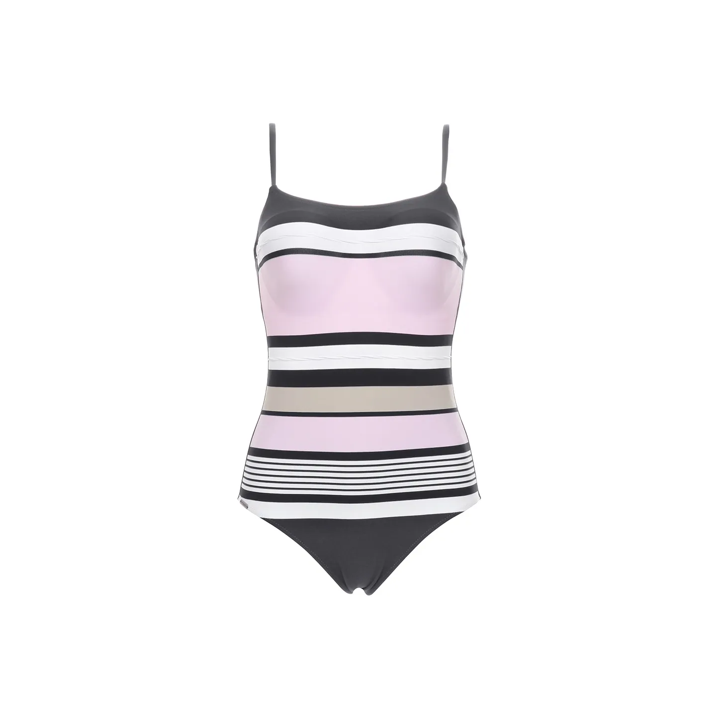 Selmark Розово-белый Полосы Женские Ван-Пис Купальники