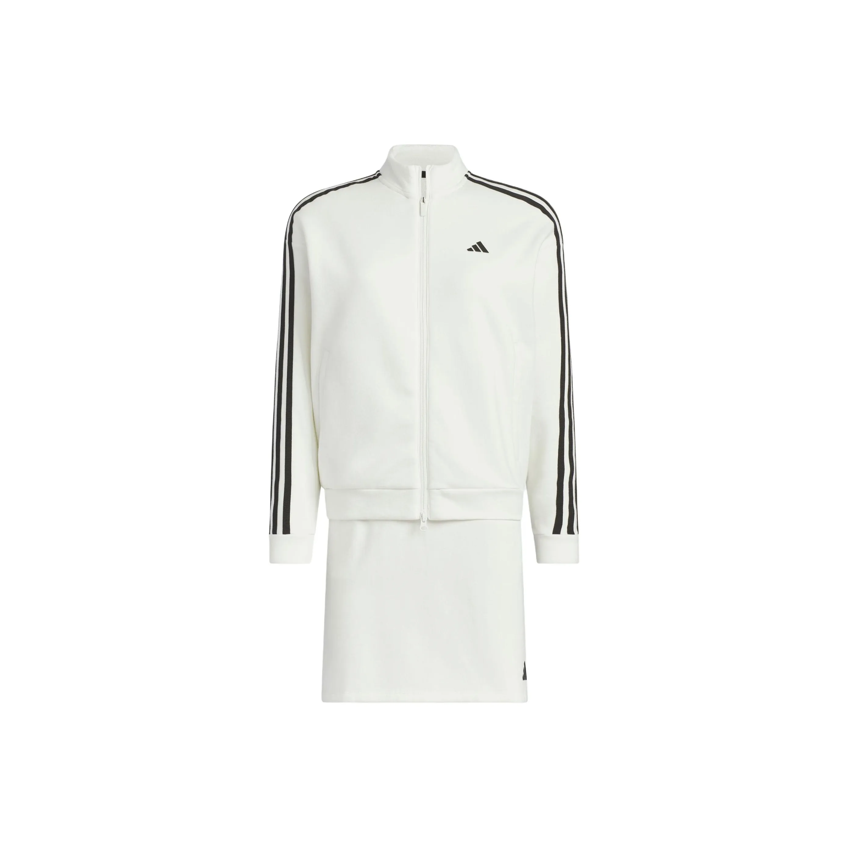 Adidas BACK FLEECE TWO-PIECE SUIT Skirt Set Women's Jade White