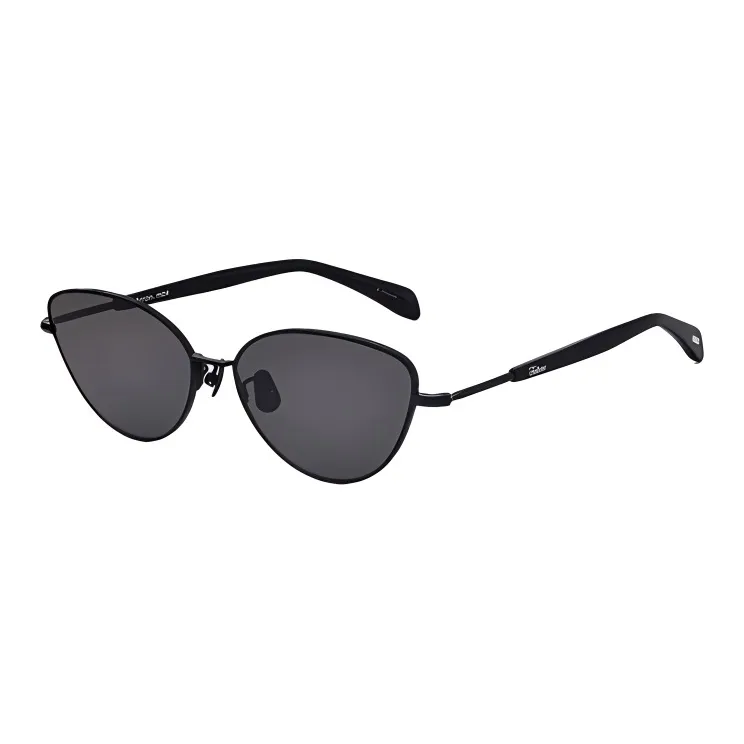 Fakeme Пластиковая оправа β-титан Кошачий глаз Солнцезащитные очки Унисекс Черный