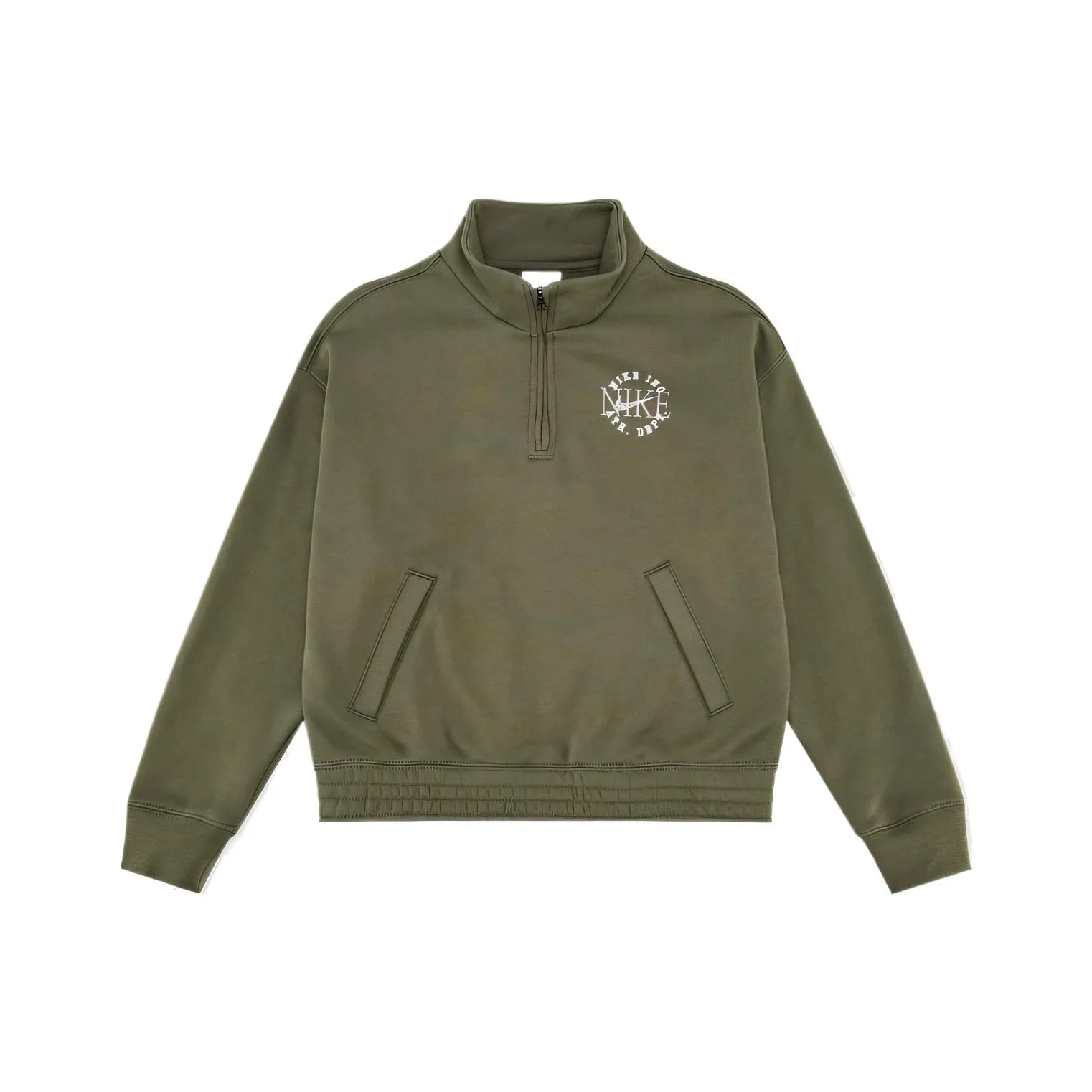 Nike Свитшот Средний Оливковый Зеленый Детский