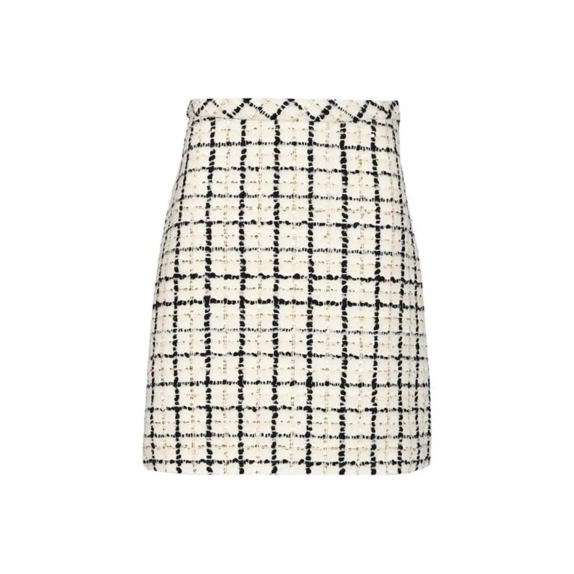 Valentino Checked Tweed Mini Skirt