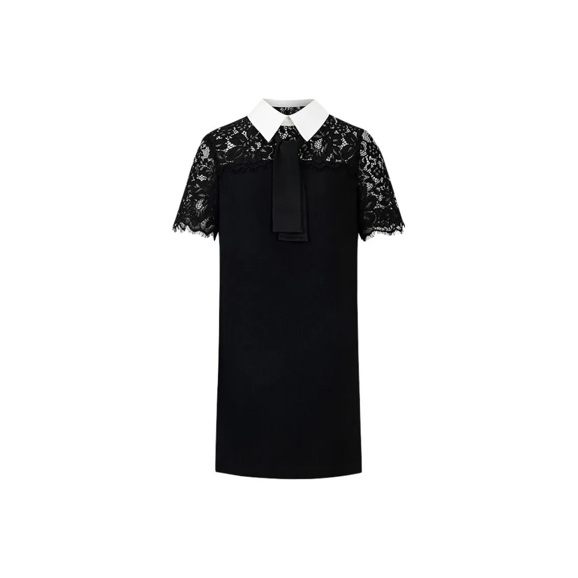 KARL LAGERFELD Короткий рукав Платье Женское Черное