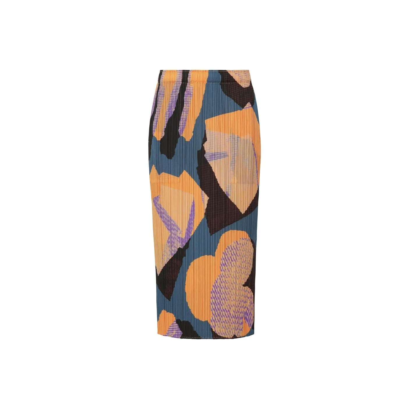 PLEATS PLEASE ISSEY MIYAKE Meteorite Casual Long Skirt Women's Gray Marine Blue