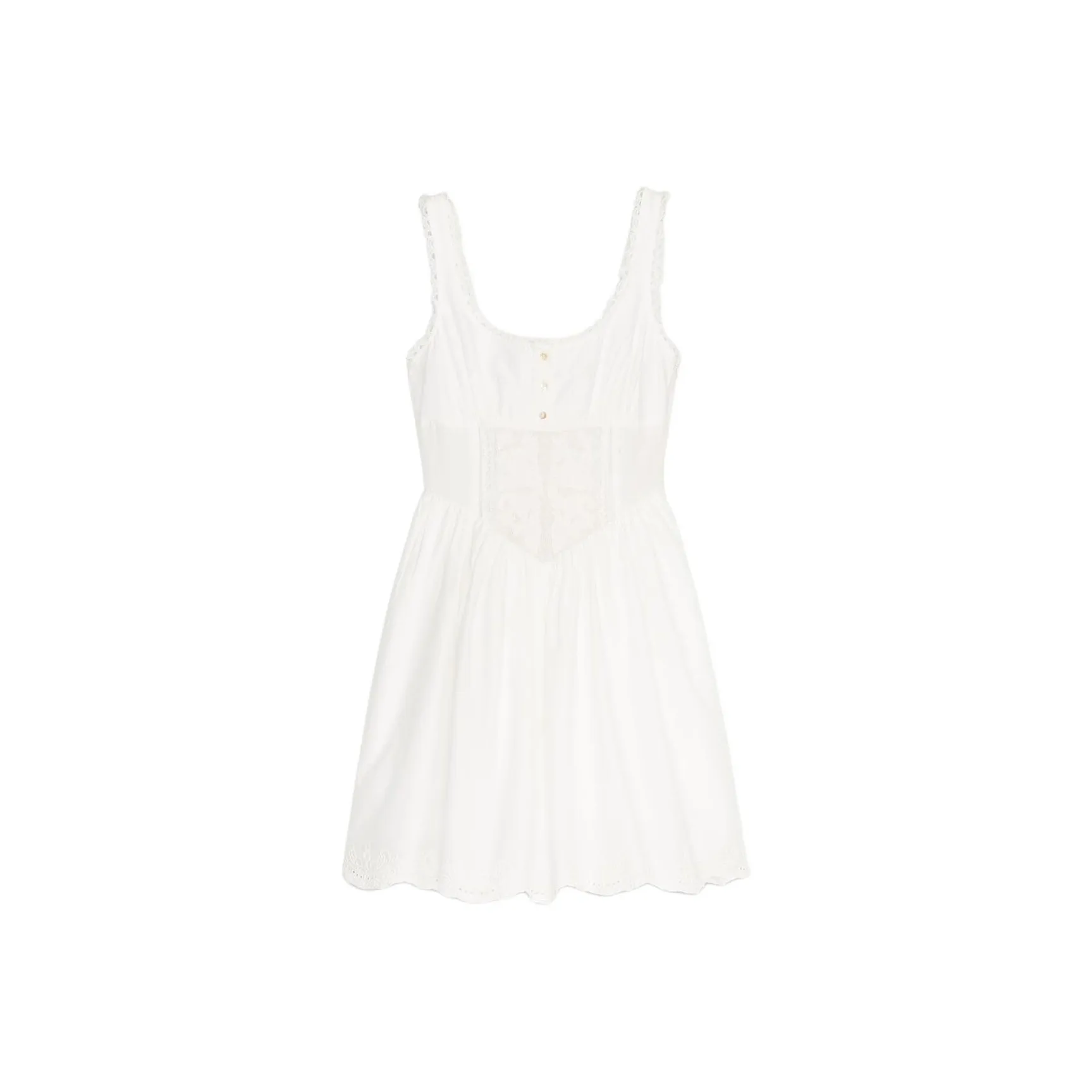 ZARA Sleeveless Dress Women's Frosted White