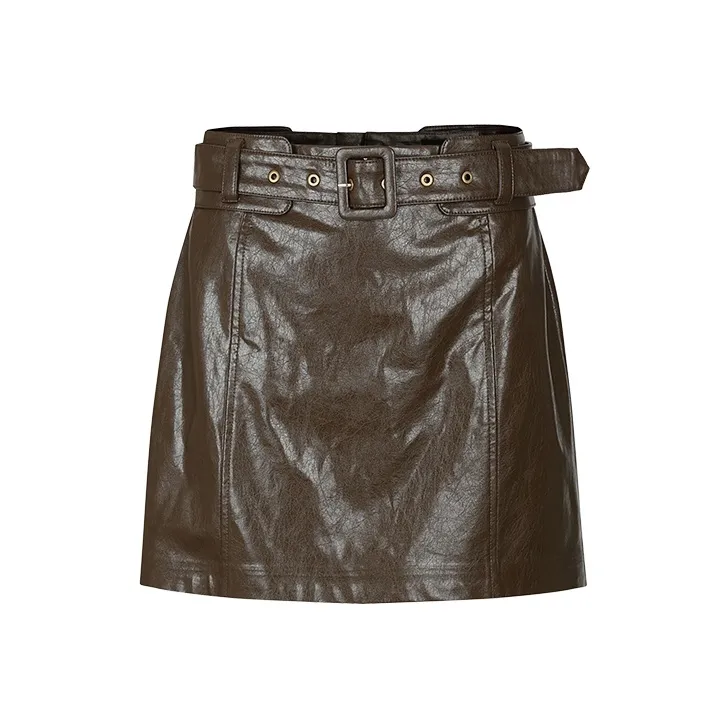 URBAN REVIVO Casual Short Skirts Women's Brown