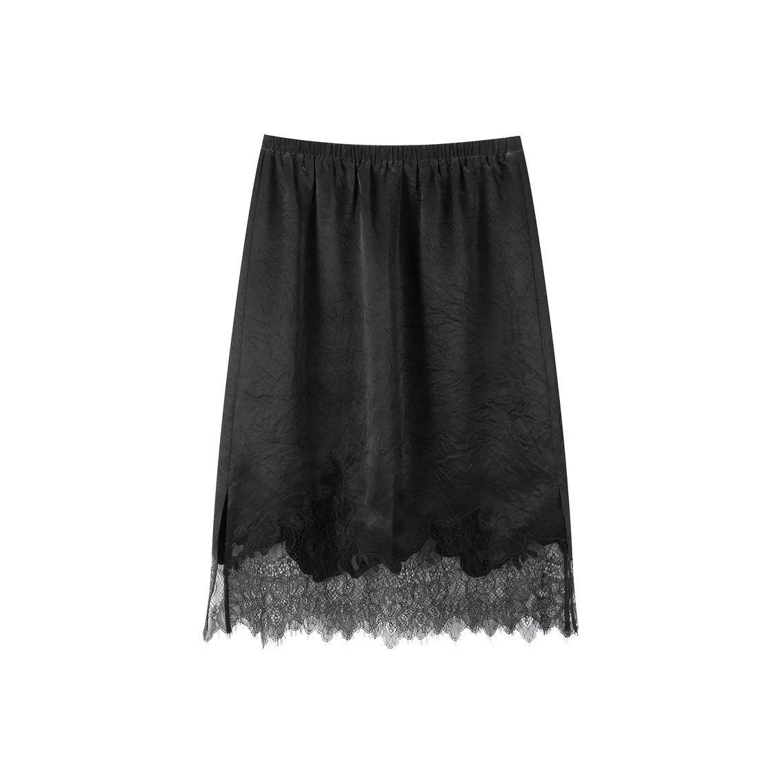 PEACEBIRD Повседневные короткие юбки Женские Черный