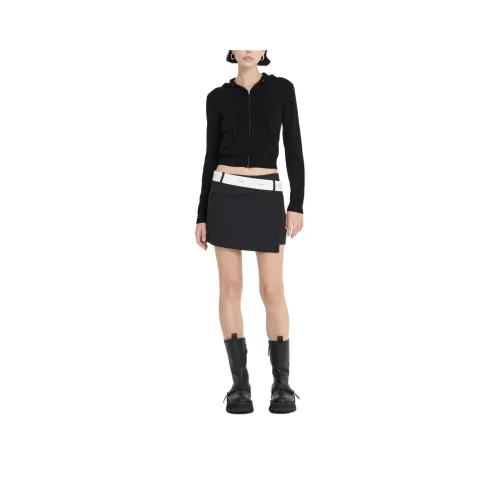 DION LEE Черно-белая панда/Черный, Белый Женские Повседневные Короткие Юбки