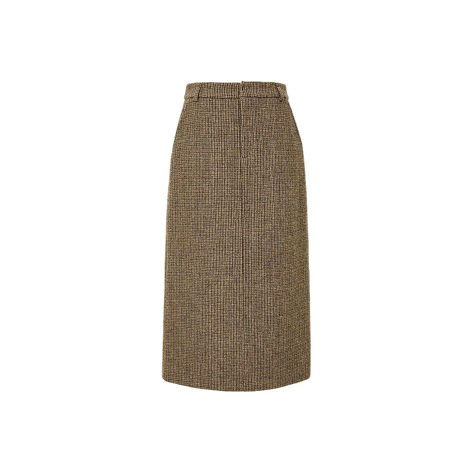 Hopeshow Повседневные короткие юбки Женские Винтажный кофейный плед