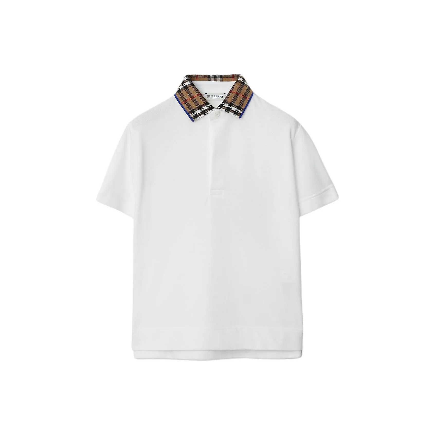 Burberry T-рубашка Детская одежда Check Ожерелье-чокер Хлопок Поло Белый Детский