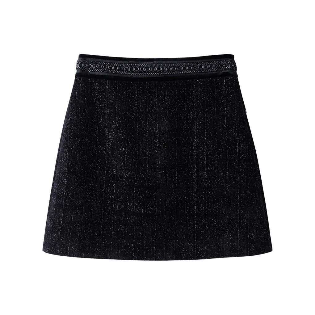 Cypress House Повседневные короткие юбки Женские Черный