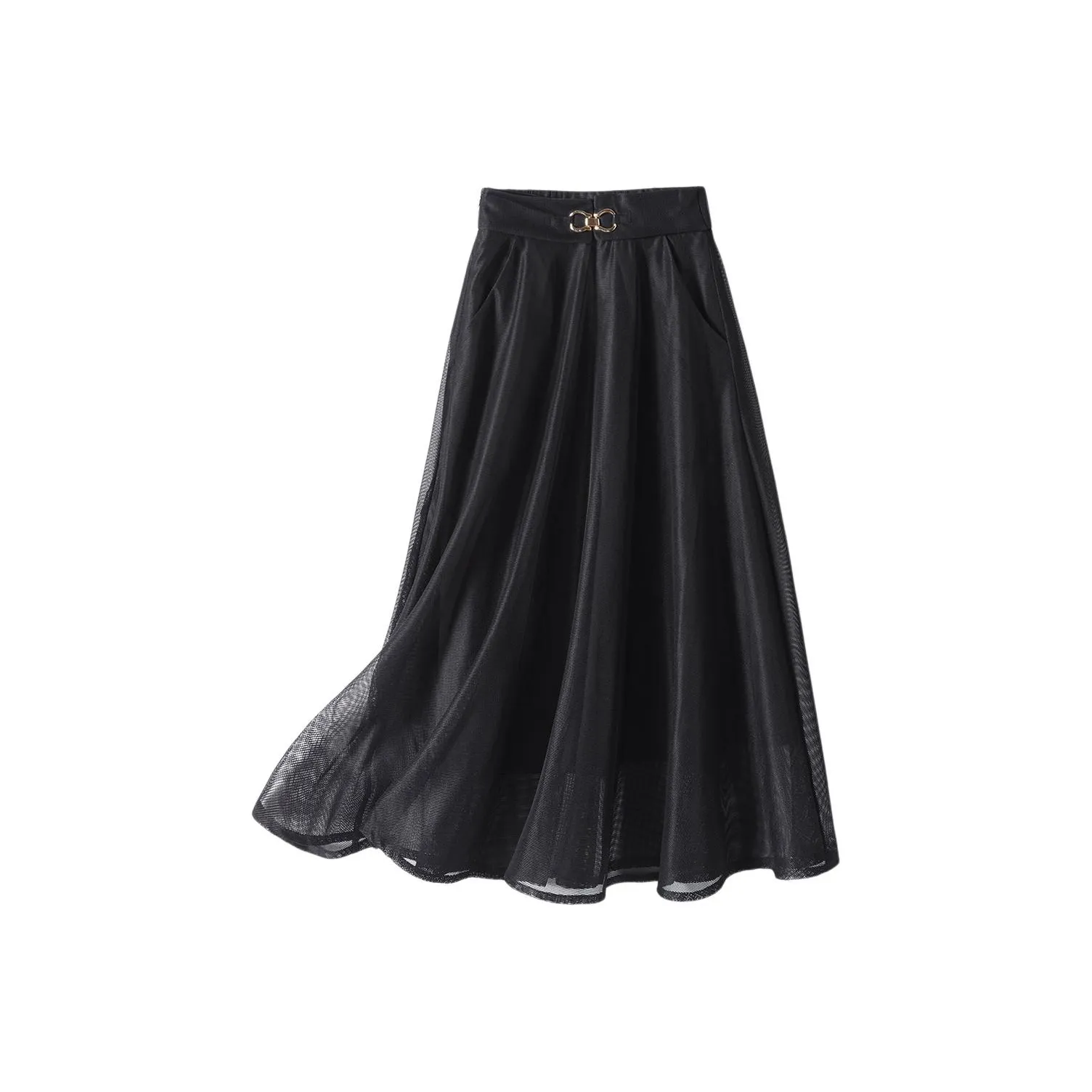 IHIMI Casual Long Skirts Women's Black