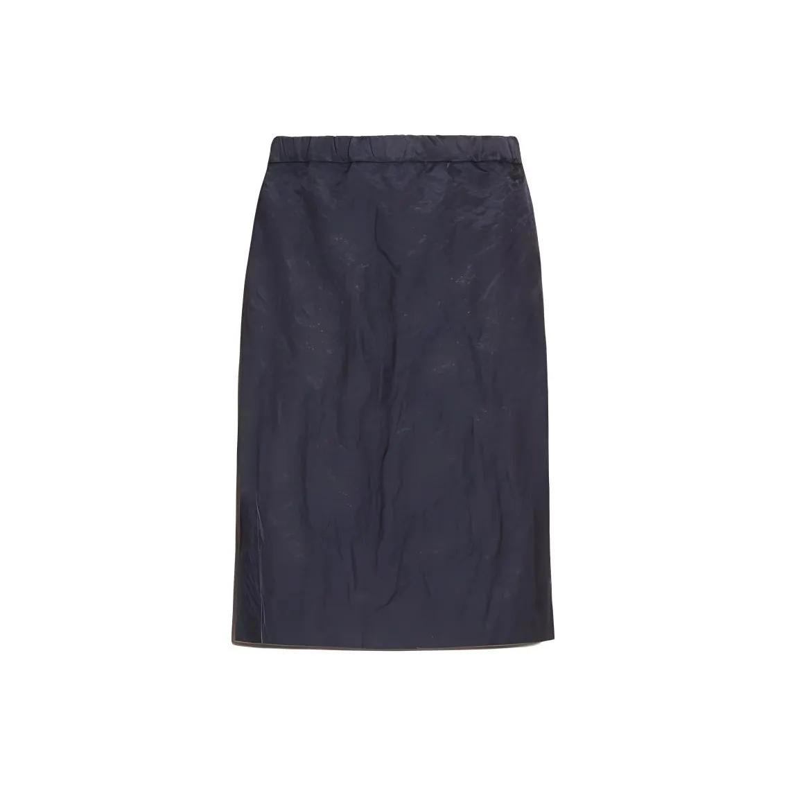 WEEKEND MaxMara Eritrea Collection Satin Pencil Skirt Casual Long Skirt Women's Marine Blue