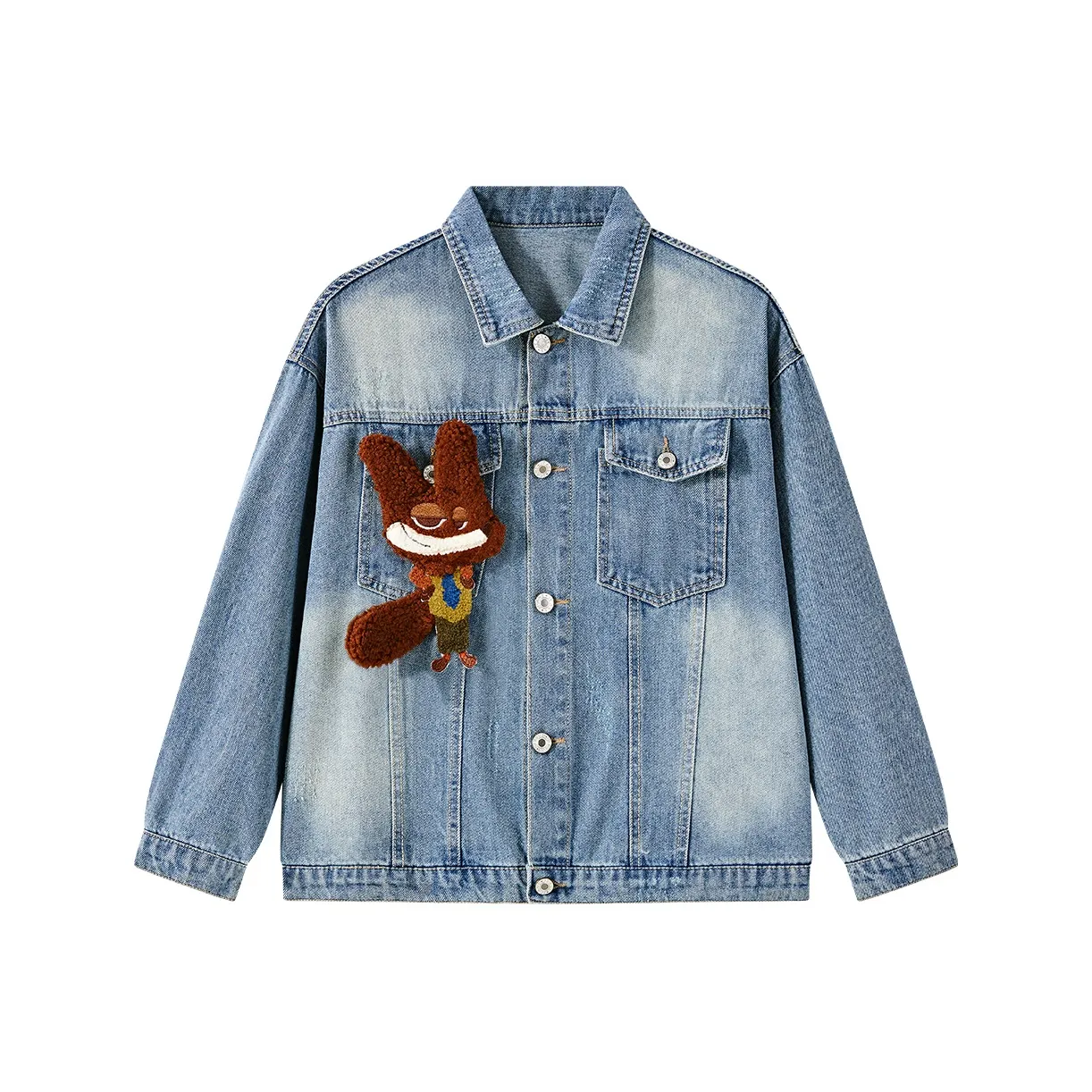 disney x FENGKUANGDONGWUCHENG LIANMINGKUAN Куртка Джинсовый синий Дети Возраст 3-7 лет