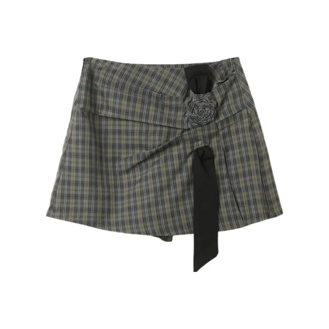 SETIROM Casual Short Skirts Women's Green