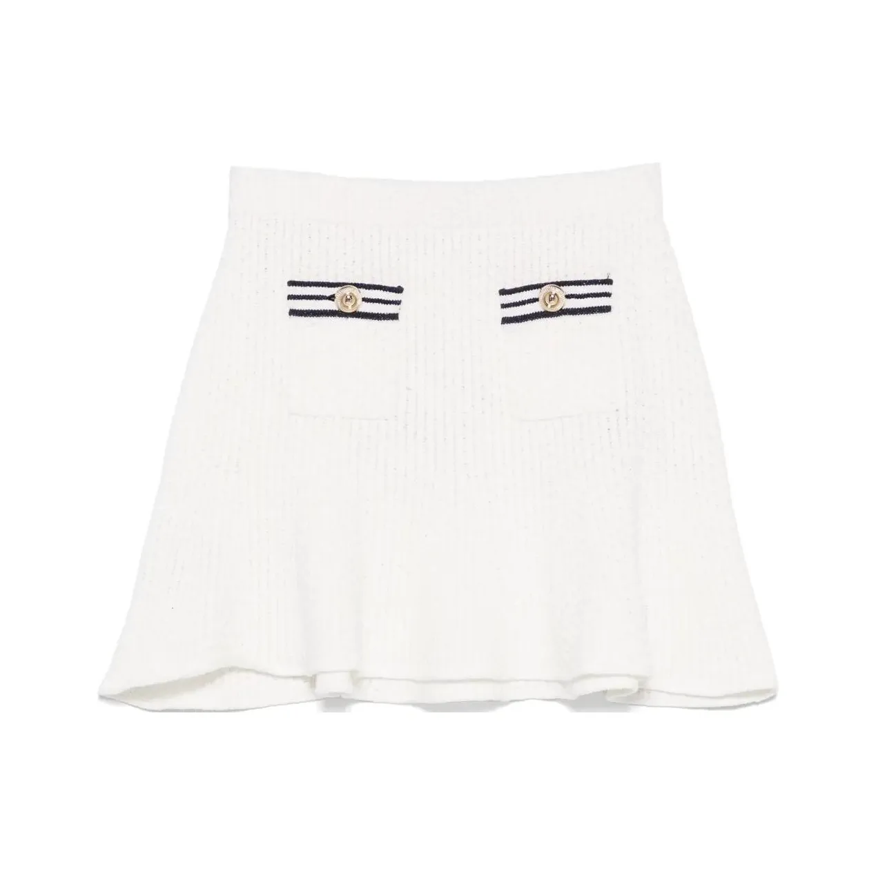 Self Portrait SS25 Повседневные короткие юбки Женские Белые