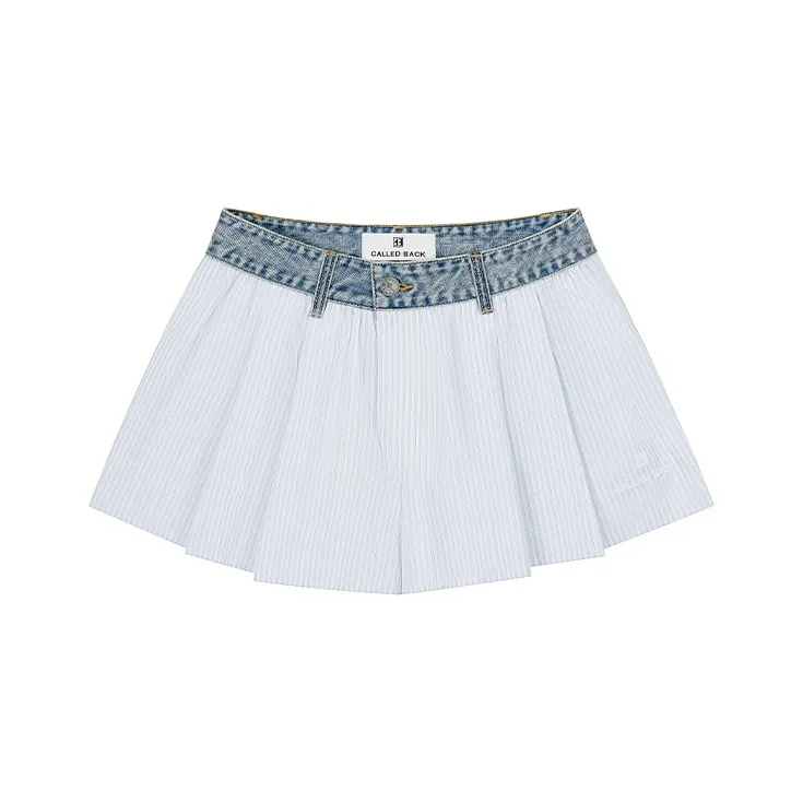 CALLED BACK Повседневные короткие юбки Женские Синие