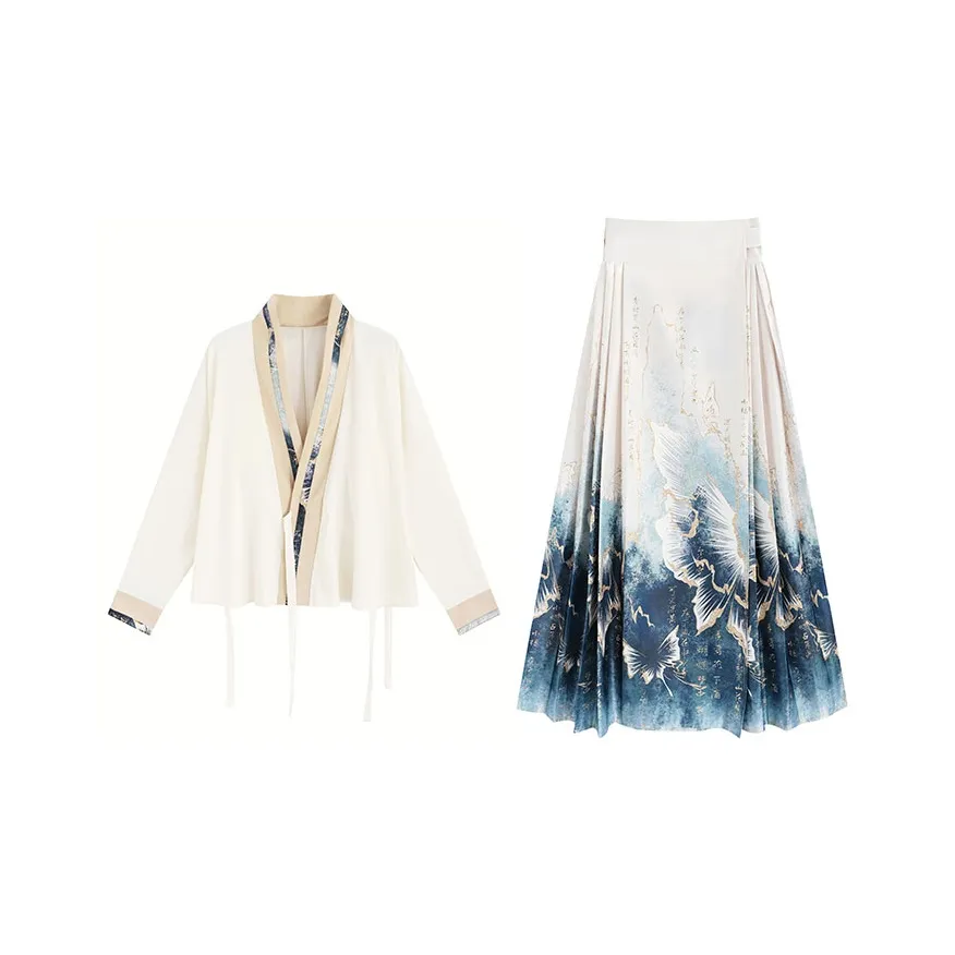 Garbege Ханьфу Женский Белый Комплект