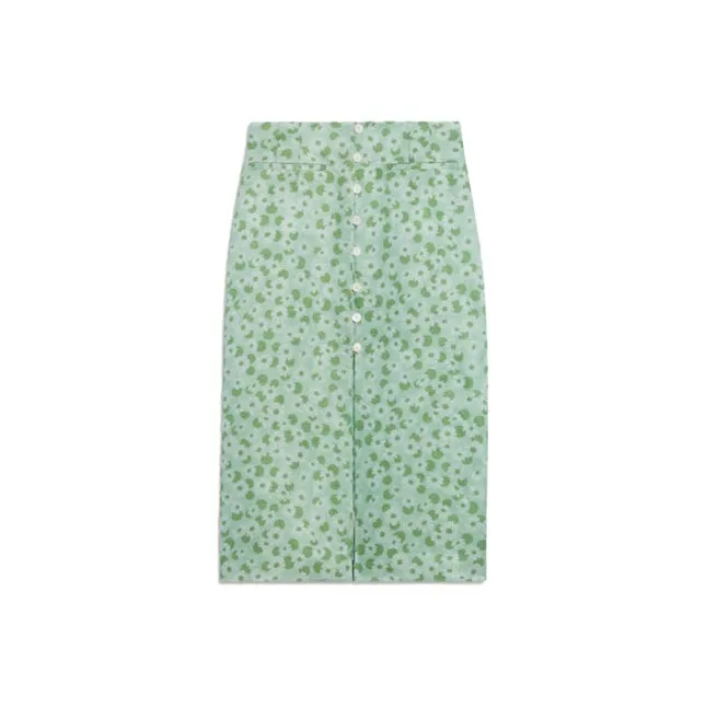 Sandro Повседневный Длинный Юбка Женские Зеленый