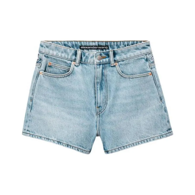 Alexander Wang Logo embroidered Denim Shorts