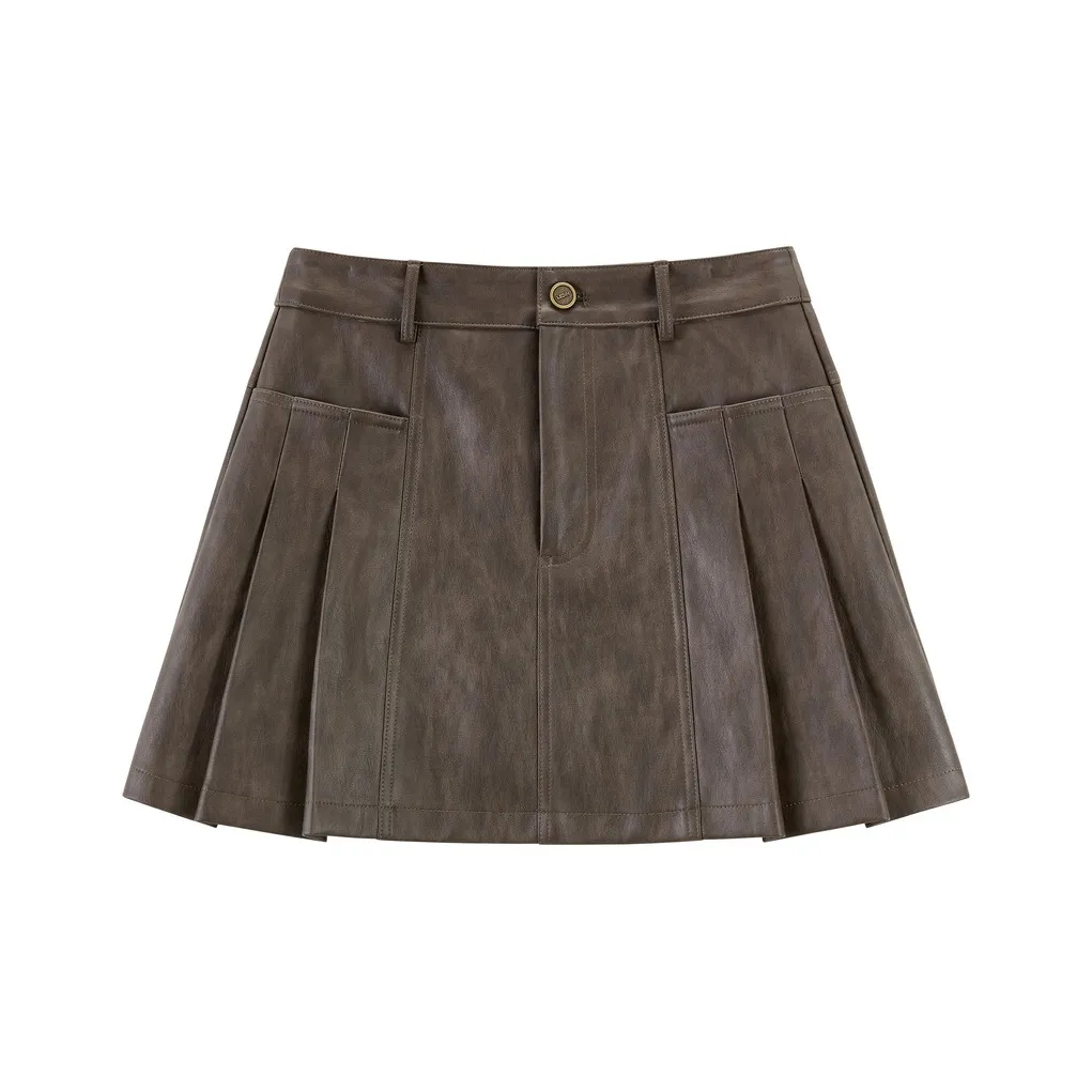 LEDIN Casual Short Skirts Women's Black Brown