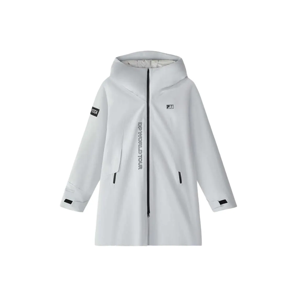 FILA KIDS x OUXUNSAI LIANMINGKUAN Пуховик Полупрозрачный Штора Серый Подростки