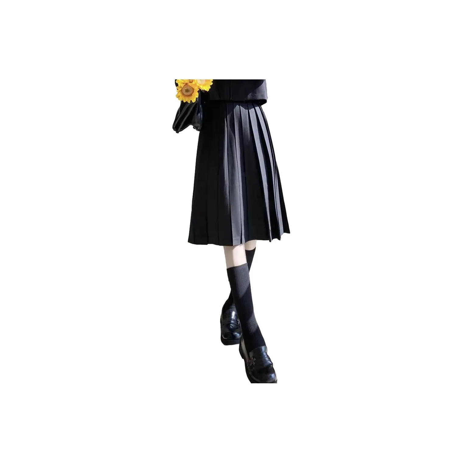 SHENBEI JK Черное Платье-миди Женская Униформа