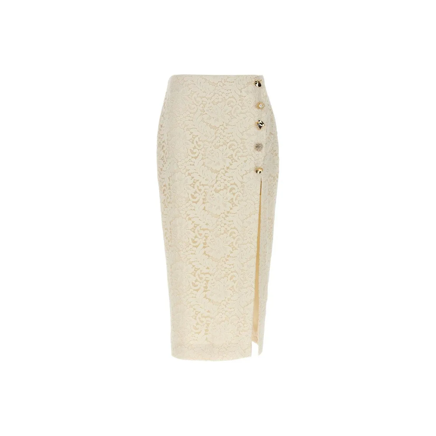 Self portrait Cord Lace Split Midi Skirt