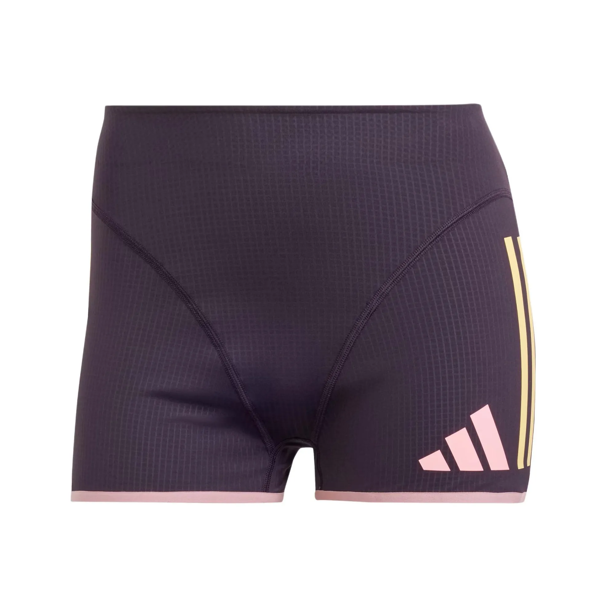 Adidas ADIZERO RUNNING BOOTY SHORTS Sports Shorts Women's Black Purple Yellow