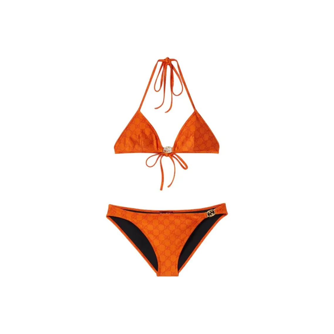 GUCCI Gg Stretch Jersey Bikini Orange