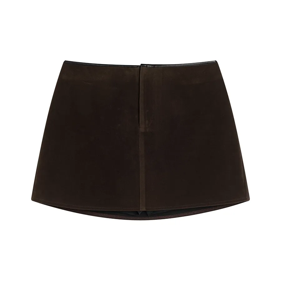 Ouyang Casual Short Skirts Women's Chocolate Brown