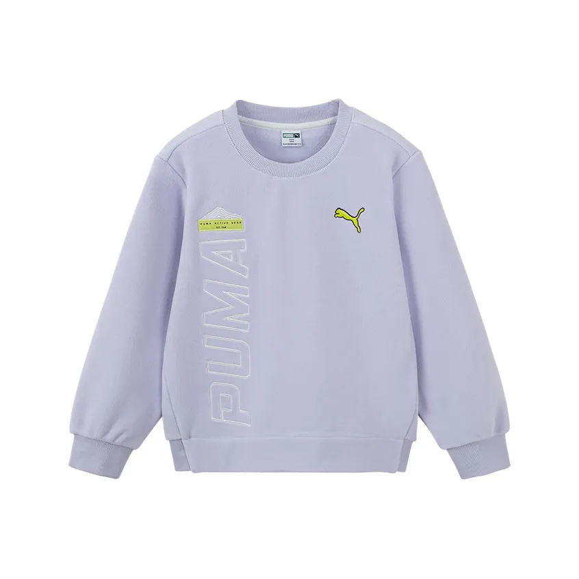 PUMA Свитшот Sportstyle Series Polar Fleece Crew Розовый Фиолетовый Детский