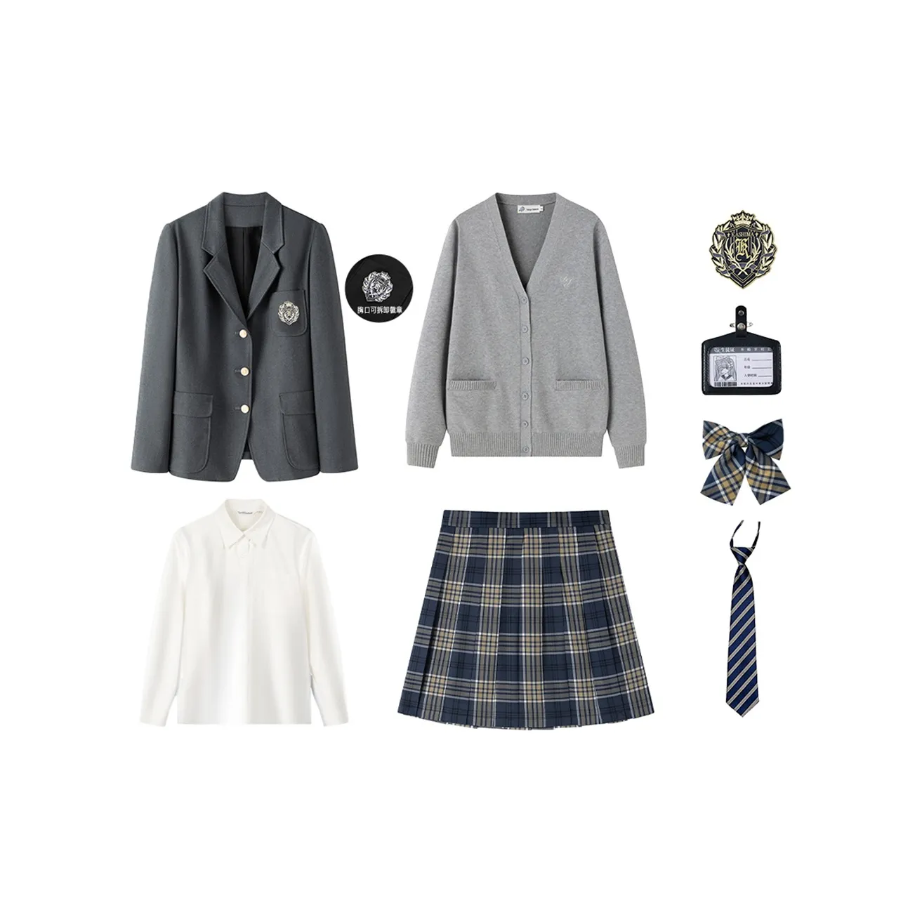 Tokyo Season Teng River Средне-серый+Серый River Светло-серый+Berlin Весна+White Peach Soda+Маленький Items Женские Униформа