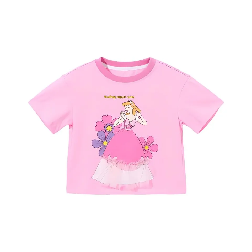 Диснеевские принцессы T-рубашка фуксия для детей 3-7 лет
