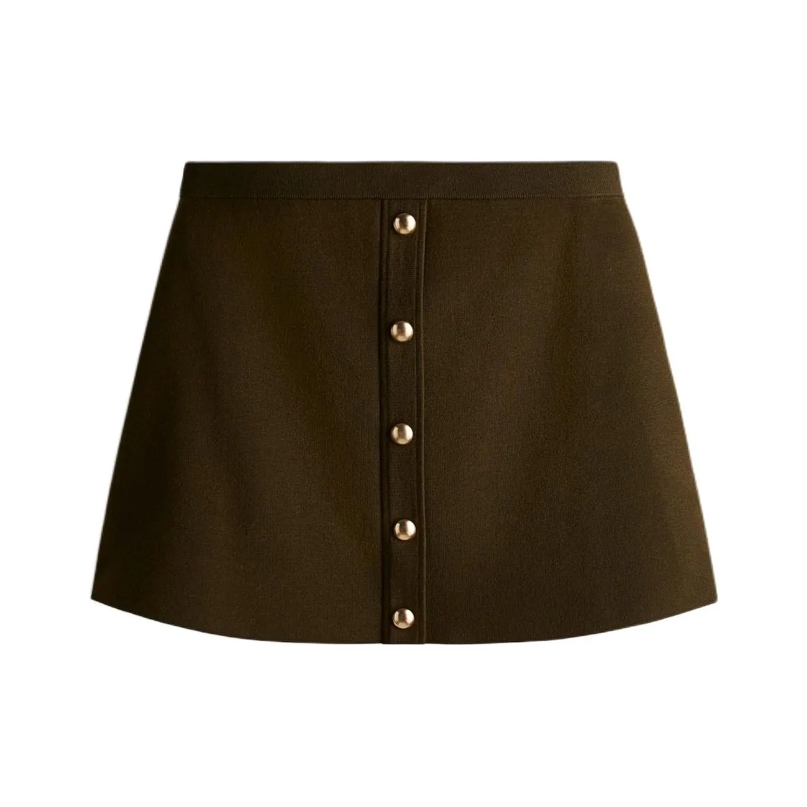 H&M Casual Short Skirts Women's Dark Khaki Green