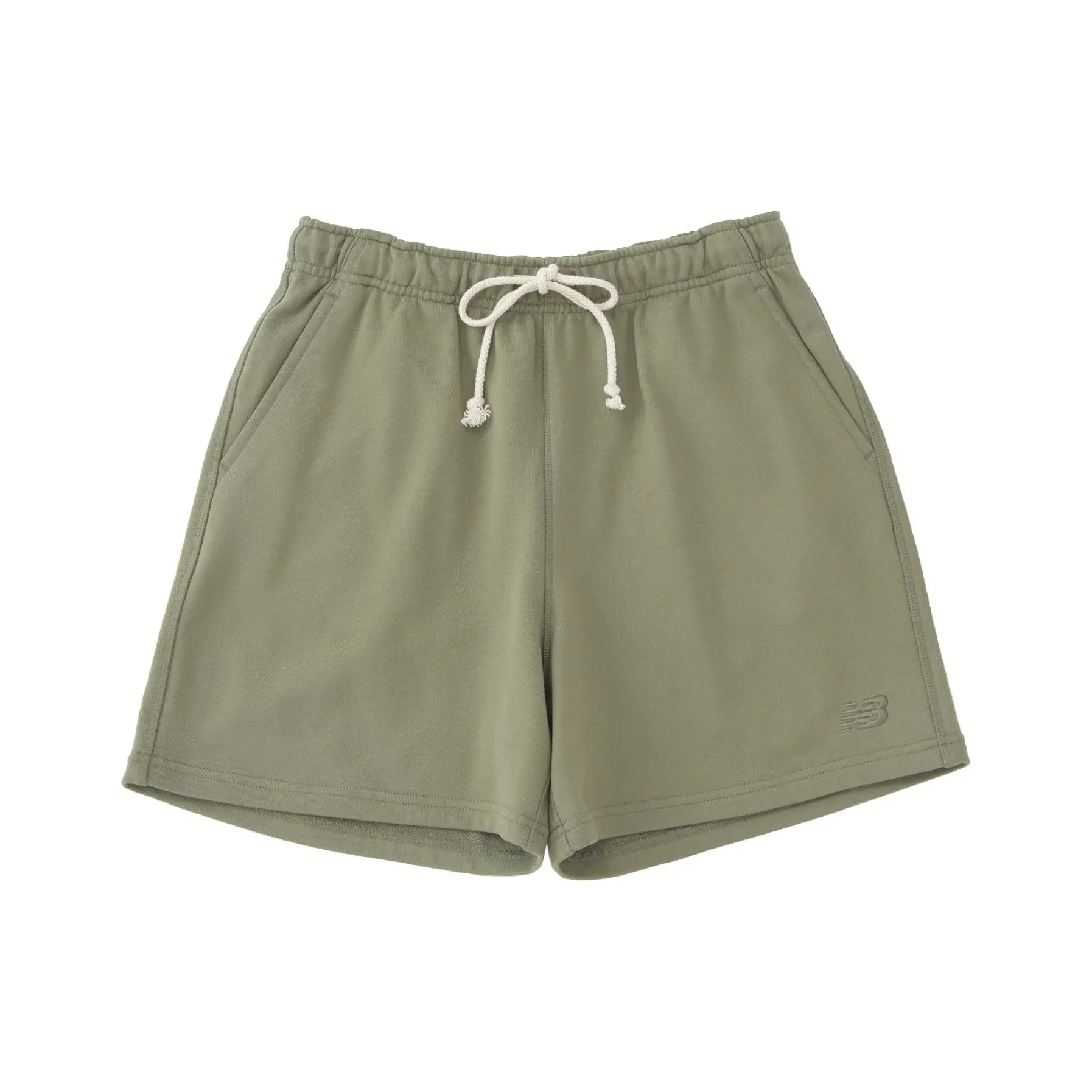 New Balance Спортивные шорты Женские Темно-оливковый зеленый