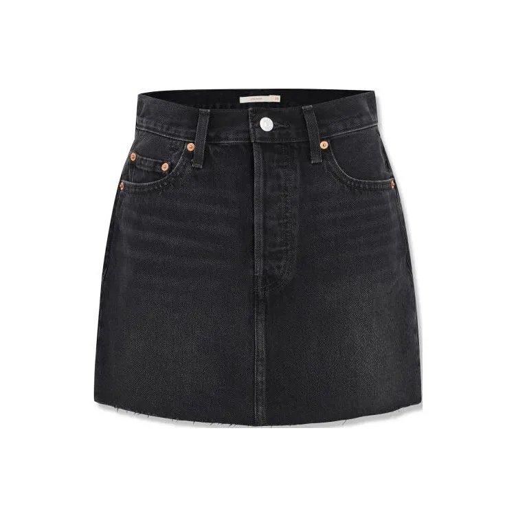 Levi's Джинсовые короткие юбки Женские Smoke серый