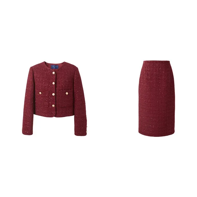 3COLOUR Комплект с юбкой Женские Бордовый