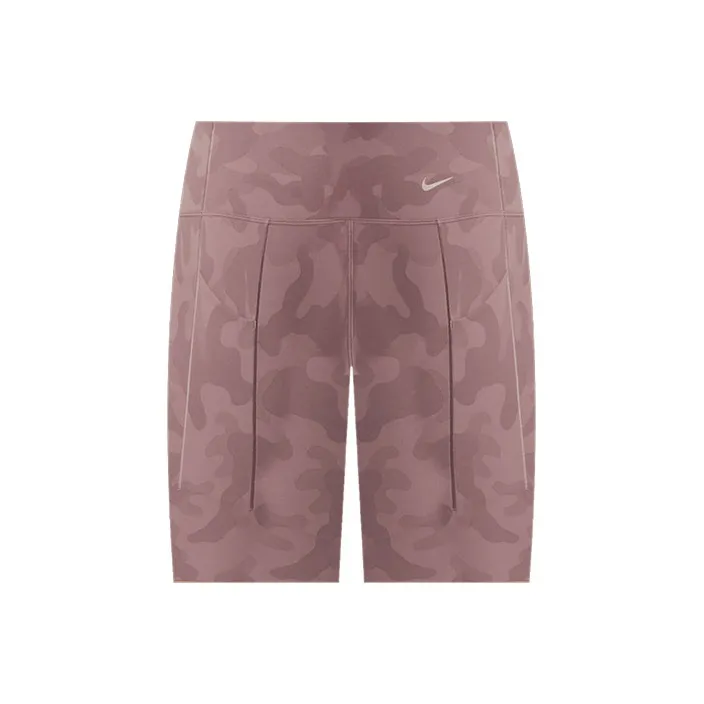 Nike Universa Women's Medium Support High Waisted 8' Camo Biker Shorts With Pockets