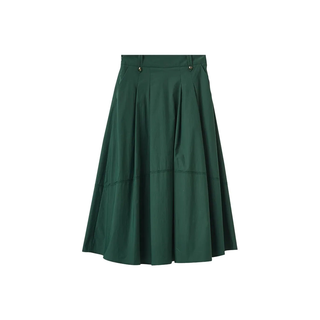 XIANGYING Casual Long Skirt Women's Green