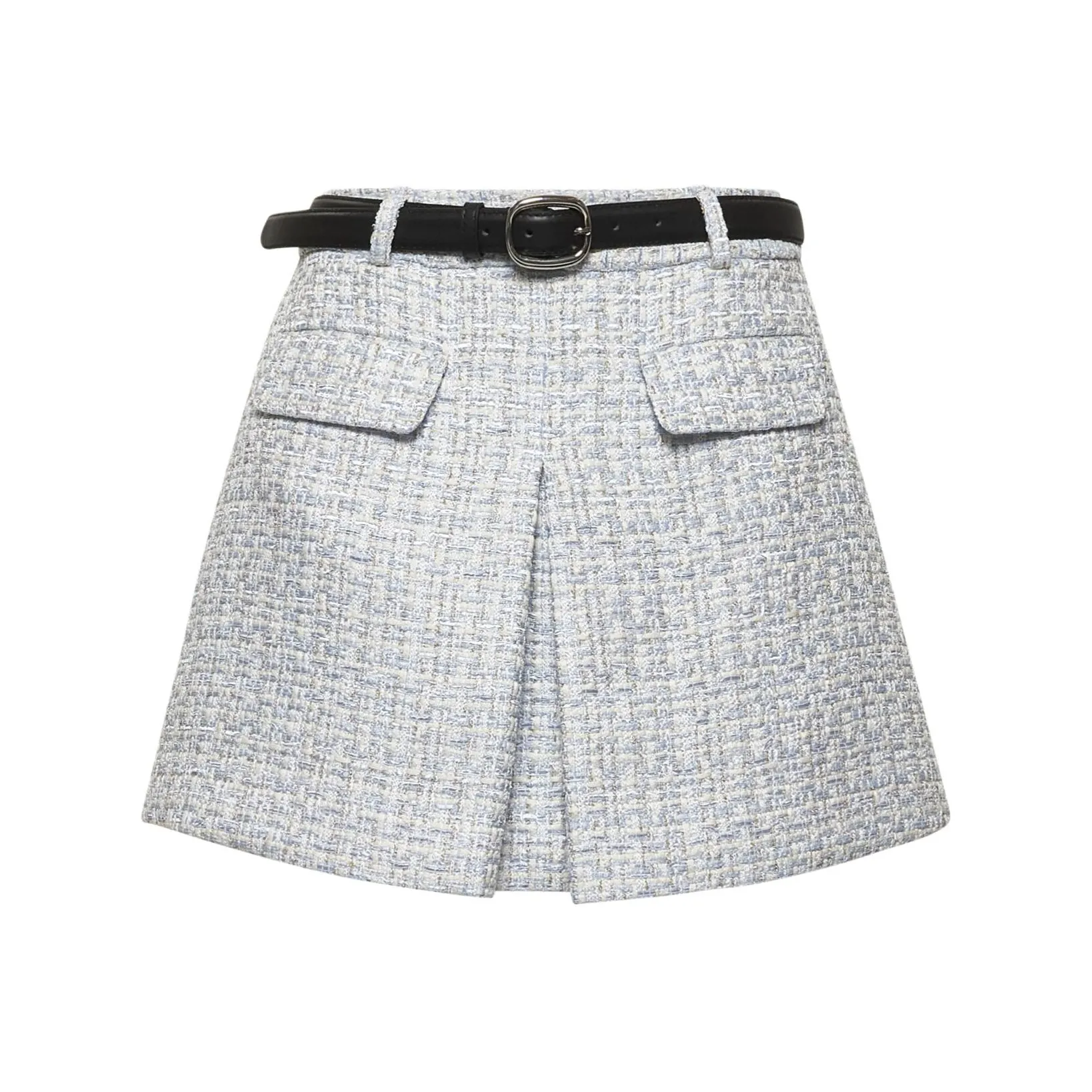 Self Портрет Повседневная Короткая Юбка Женская Светло-Синяя