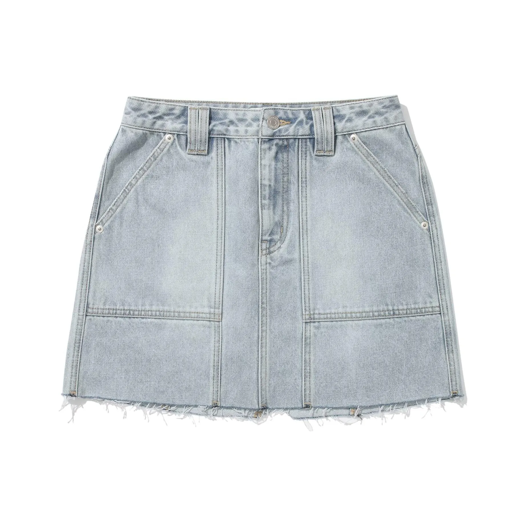 COVERNAT SS24 Denim Short Skirts Women's Light Blue