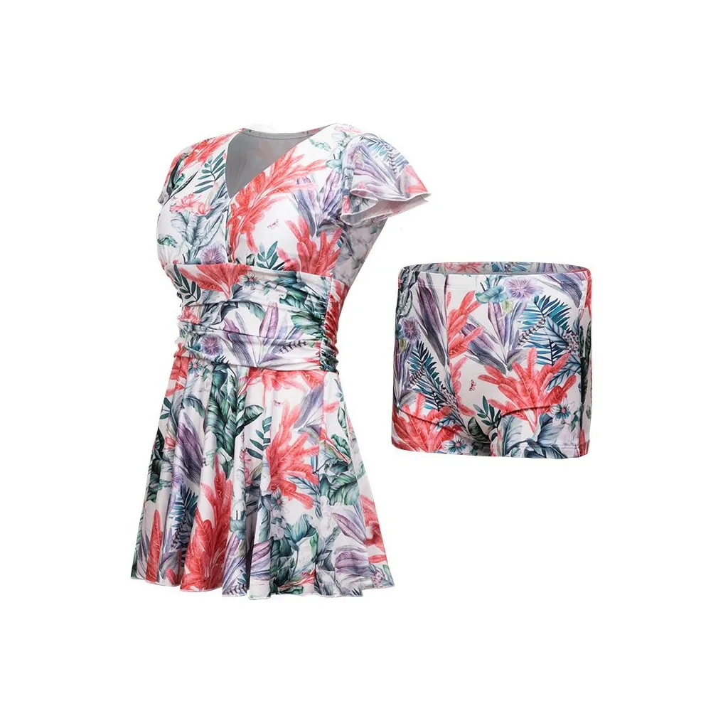 ZOKE Бело-зеленые Женские Платья и Юбки для плавания