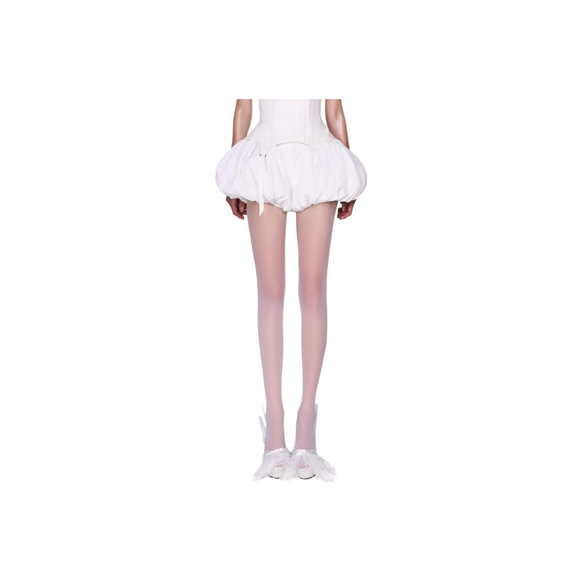 LSOUL Повседневные короткие юбки Женские Белые