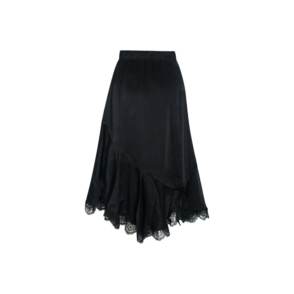 Little Pull SS24 Повседневный Длинный Юбка Женские Черный