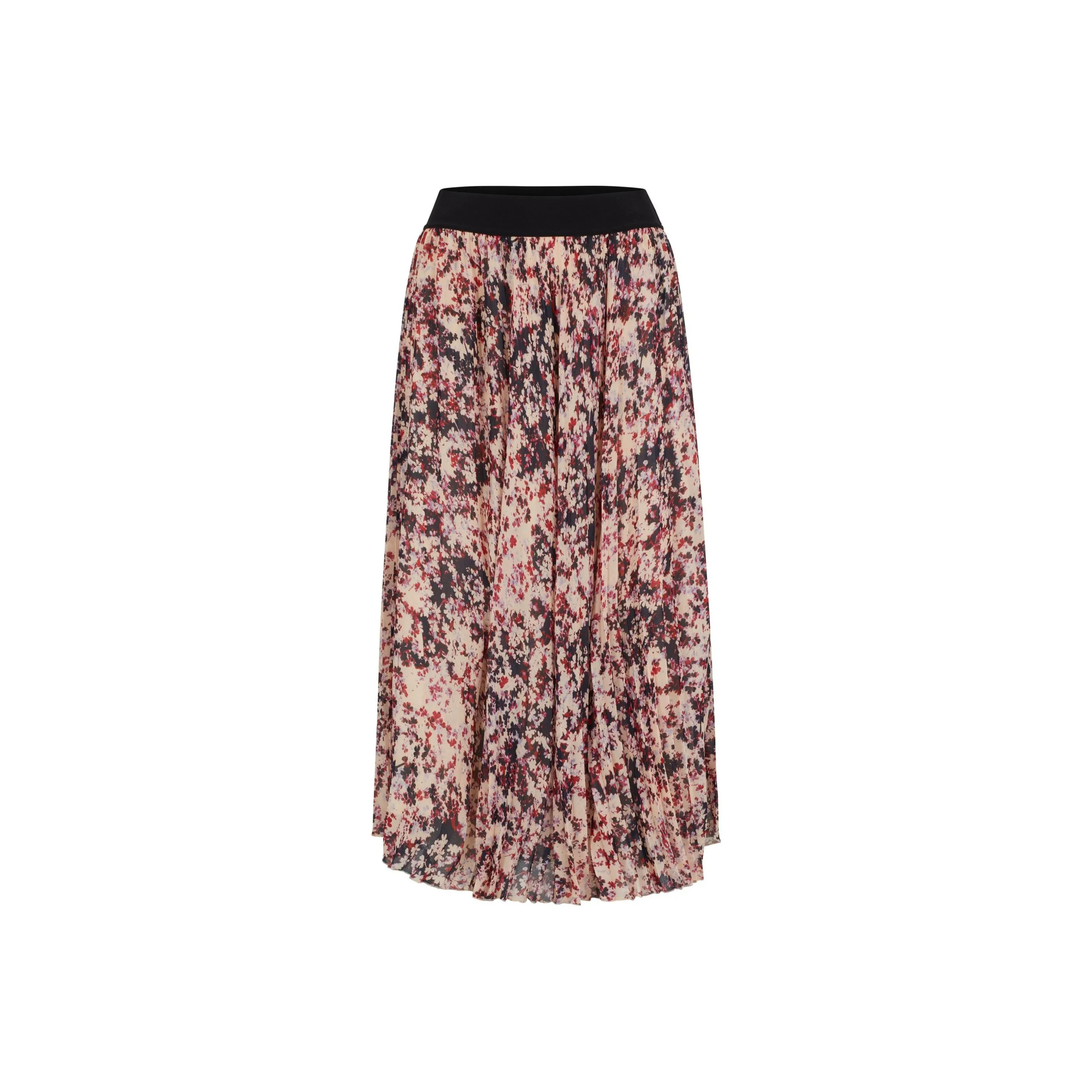 HUGO BOSS Floral-print Pleated Midi Skirt