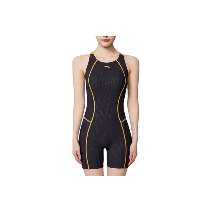Anta One piece Swimsuit Women's Black/Gold