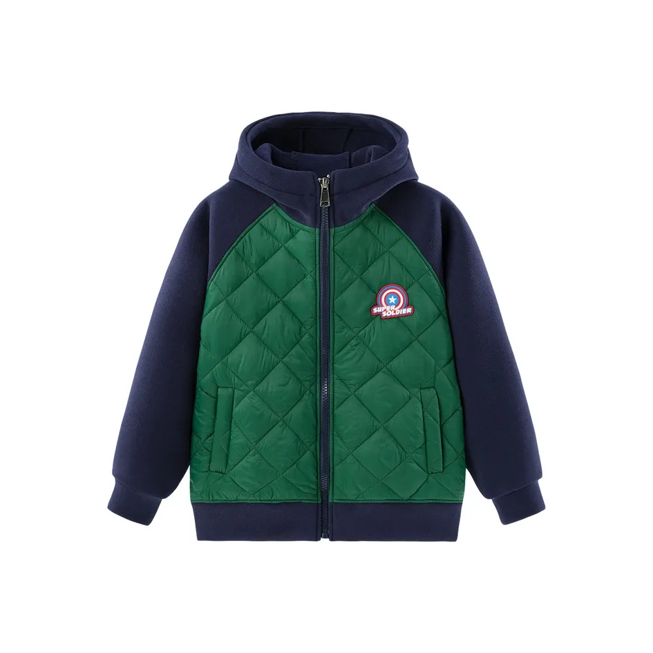 Disney Хлопковый пуховик Армейский зеленый Детский