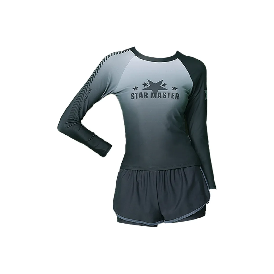 Hao Zhilang Серый Женские Двухкомпонентные Купальники